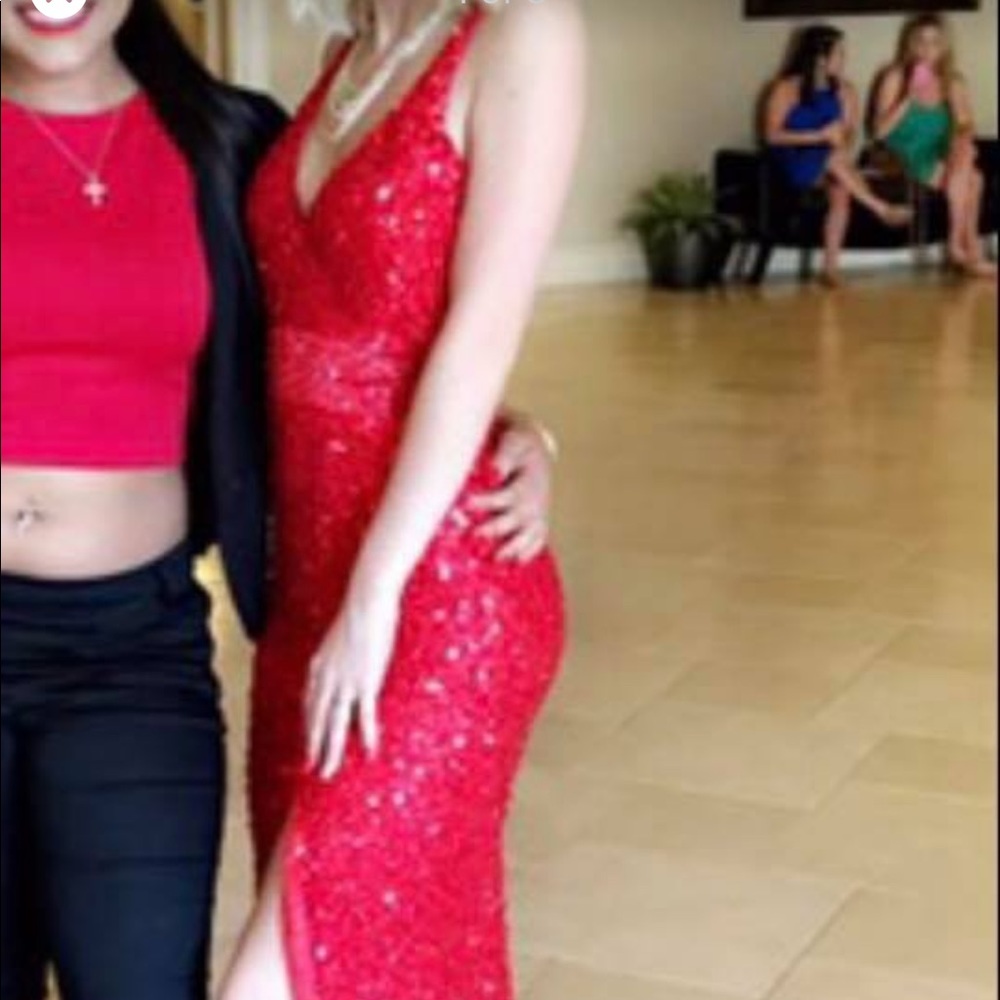 New Red Sequins Dress From Nordstorm. Open back